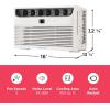 imageFrigidaire 8000 BTU Window Air Conditioner with Remote Control Cools Up to 350 Sq Ft Quiet Operation Eco Mode 3 Fan Speeds Auto Restart White8 000 BTU Electronic Controls