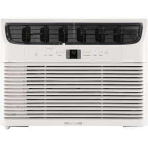 imageFrigidaire 8000 BTU Window Air Conditioner with Remote Control Cools Up to 350 Sq Ft Quiet Operation Eco Mode 3 Fan Speeds Auto Restart White12 000 BTU Electronic Controls