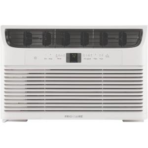 imageFrigidaire 8000 BTU Window Air Conditioner with Remote Control Cools Up to 350 Sq Ft Quiet Operation Eco Mode 3 Fan Speeds Auto Restart White6 000 BTU Electronic Controls