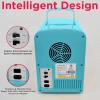 imageFrigidaire EFMIS151 Mini Portable Compact Personal Home Office Fridge Cooler BUILT IN SPEAKER 4L Capacity Chills Six 12 oz Cans 100 FreonFree ampamp Eco FriendlyBlue