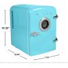 imageFrigidaire EFMIS151 Mini Portable Compact Personal Home Office Fridge Cooler BUILT IN SPEAKER 4L Capacity Chills Six 12 oz Cans 100 FreonFree ampamp Eco FriendlyBlue
