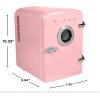 imageFrigidaire EFMIS151 Mini Portable Compact Personal Home Office Fridge Cooler BUILT IN SPEAKER 4L Capacity Chills Six 12 oz Cans 100 FreonFree ampamp Eco FriendlyPink