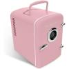 imageFrigidaire EFMIS151 Mini Portable Compact Personal Home Office Fridge Cooler BUILT IN SPEAKER 4L Capacity Chills Six 12 oz Cans 100 FreonFree ampamp Eco FriendlyPink