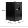 imageFrigidaire EFR494BLACK Retro Compact Mini Fridge with Freezer Compartment Chrome Handles 44 Cu Ft Builtin Water Dispenser Black
